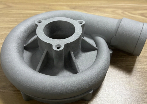 3D printed metal pump housing component